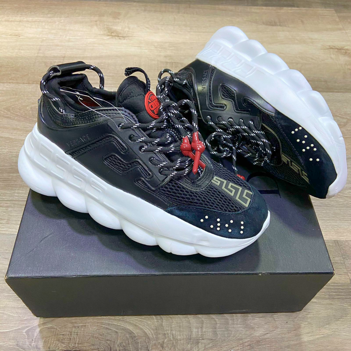 Tenis versace original chain reaccion hombre y mujer color negro blanco rojo Comprar tienda onlineshoppingcenterg Colombia centro de compras en linea osc